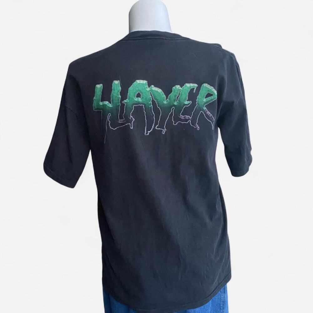 Vintage 90s Slayer 1999 Chemical Warfare Tour Concert Rock Thrash T Shirt XL - Picture 3 of 5